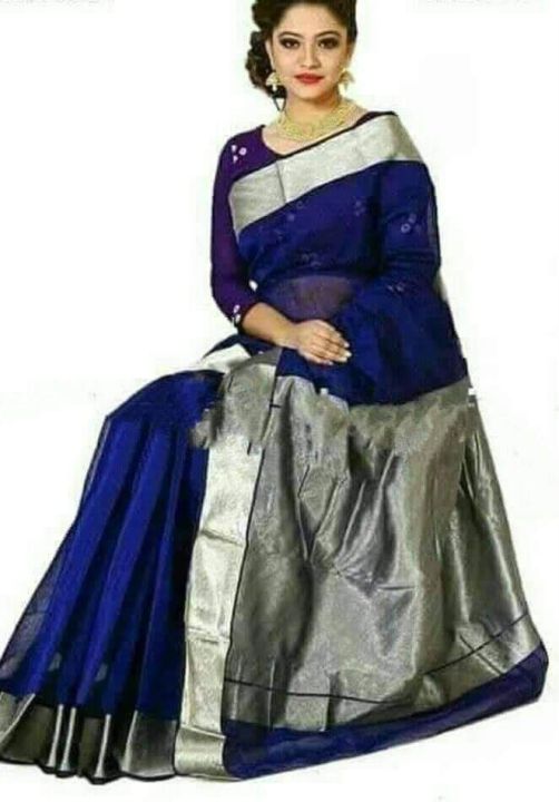 Blue & Golden Combination 12 Hand Half Silk Marvelous Exclusive Comfortable Exquisite