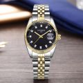 CHRONOS Men Luxury Rhinestone Watch Gold Waterproof Stainless Steel Bracelet Calendar Wrist Watch Male Two Tone Business Clock. 