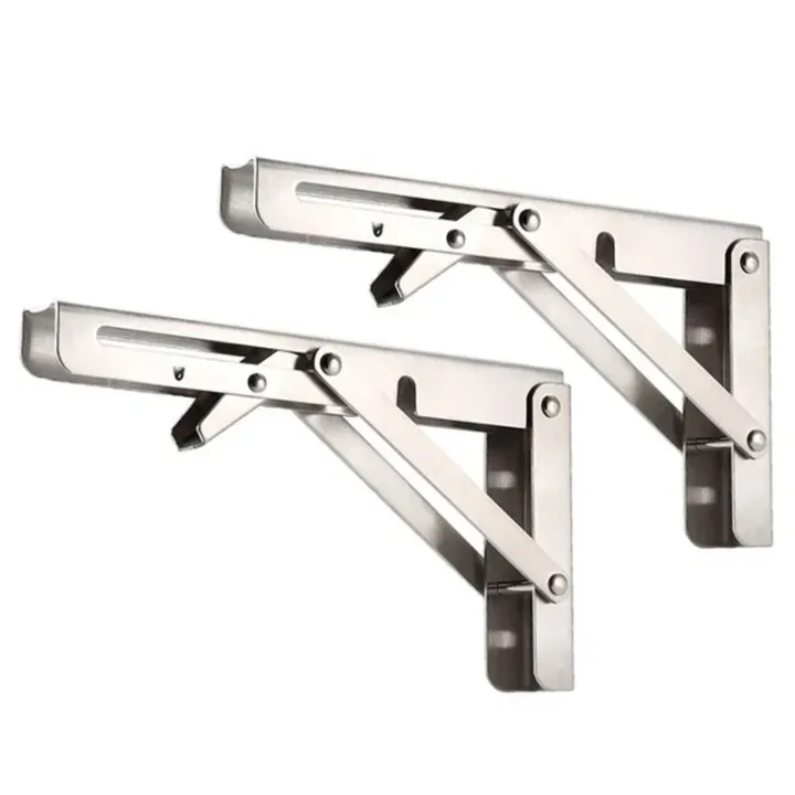 2Pcs%20Triangle%20Folding%20Angle%20Shelf%20Bracket%20Heavy%20Duty%20Stainless%20Steel%20Collapsible%20Shelf%20Bracket%20for%20Table%20Work%20Bench%20Wall%20Mounted%20-%20Image%205