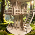 Wooden Treehouse 3D Puzzle Model DIY Construction Kit Creative Treehouse Building Set Home Decor Handcrafted Model. 
