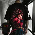 Dragon Ball Anime Oversized Cotton T-shirt 2026 Summer New Vegeta Super Saiyan 4 Printed Men's Street Hip Hop Loose Casual Top. 