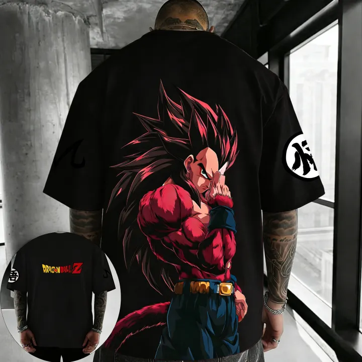 Dragon%20Ball%20Anime%20Oversized%20Cotton%20T-shirt%202026%20Summer%20New%20Vegeta%20Super%20Saiyan%204%20Printed%20Men's%20Street%20Hip%20Hop%20Loose%20Casual%20Top%20-%20Image%205