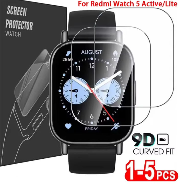 9H Premium Tempered Glass for  Redmi Watch 5 Lite / 5 Active Smart Watch Clear HD Glass Screen Protector Films Accessories