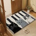 VIKAMA Striped Cartoon Cat Carpet Soft Doormat Waterproof Floor Mat Rug For Bedroom Carpet For Live Room Outdoor Carpet Home Dec. 