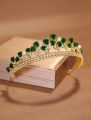 Hurrem Sultan Green Crown 14 August Special Independence Day Crown Gift for Her on Independence day Turkish Queen Crown Tiara Wedding Hair Accessories Rose Hair Crown Rhinestone. 