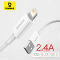 Baseus USB Cable For iPhone Cable 11 12 Pro Max Xs Xr X SE 8 7 6 Plus 6s Data Wire Cord Fast Charger Cable For iPad Air mini 4.