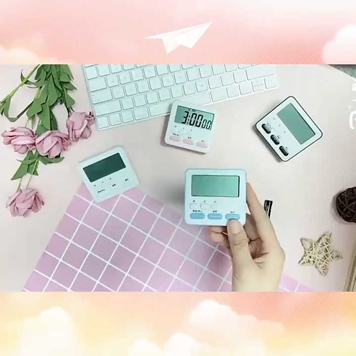 Digital Display Baking Timer Timer Alarm Clock Kitchen Reminder Cute Clock Digital Clocks Silent Clock Food Abs Student Stopwatch Oven Timers