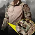 New Shirts Hunting Suit Outdoors Training Durable Breathable Camo Set Waterproof Quick Drying Windproof Combat Shirts.