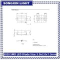 100PCS 3020 SMD LED light-emitting diode smd Red Yellow Blue Green White Warm Pink Orange cold 3.0*2.0*1.3MM super bright. 