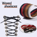 Waxed Round Shoelaces for Men's Dress Shoes - Waterproof & Durable. 