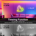 Neon LED Strip Lights 1/2/3M Silicone Neon Rope Light Music Sync DIY APP RGB Multicolor Chasing Strip Tape for Room Wall Decor. 