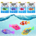Interactive Robot Fish Toys for Cat/Dog, Activated Swimming in Water with LED Light, Swimming Bath Plastic Fish Toy Gift. 