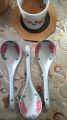 Chinese Serving Spoon Pure White a Big Ceramic Ladles Soup Spoons Extra Large Ramen Bright White Asian Heavy Duty Deep Porcelain Flatware Spoons 10 inch Long. 
