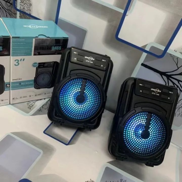 3" Speaker GTS-1346/47/48/49/60 Portable smart full Multimedia Bluetooth Wireless Mini rechargeable Speaker with TWS, Extra Bass