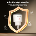 GIRIER Tuya ZigBee Smart Power Plug 16A WiFi Wireless Wall Socket Outlet with Power Monitoring Overload Function Work with Alexa. 