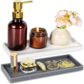1 Pack Bathroom Tray Soft Silicone Jewelry Tray Dressing Table Decorative Bathroom Tray Organizer Suitable for Dressing Tables.