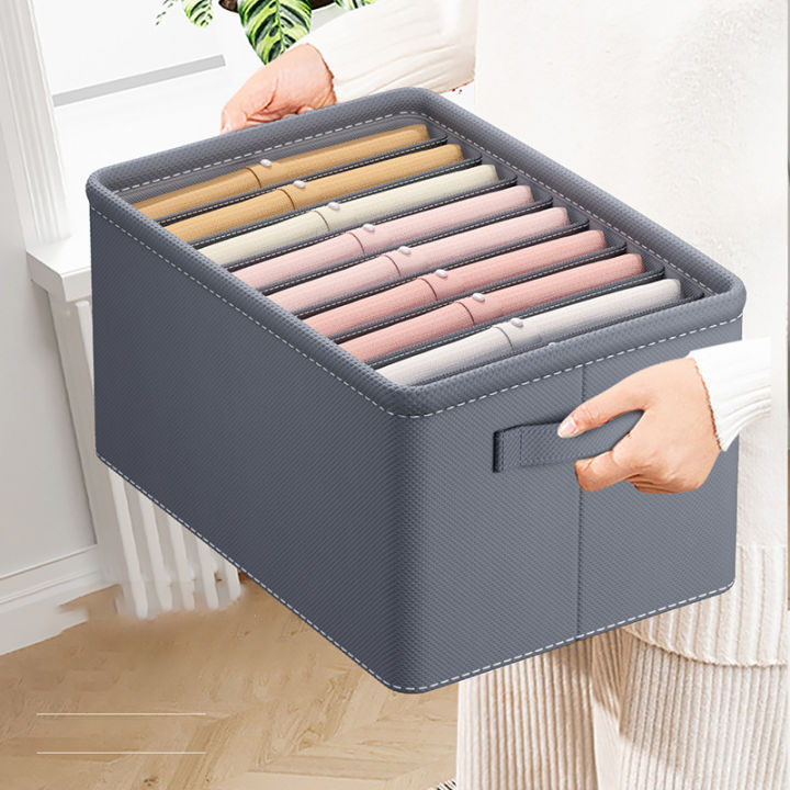 Thickened%20Pants%20Storage%20Box%20Foldable%209/7/6%20Grids%20Organizer%20for%20Jeans%20Sweatshirt%20Shirt%20Wardrobe%20Organizers%20of%20Cabinets%20and%20Drawer%20-%20Image%204