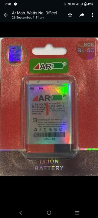 nokia 5c batry original AR