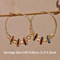 Retro Metal Crescent Earrings Bohemian Water Drop Tassel Earrings. 