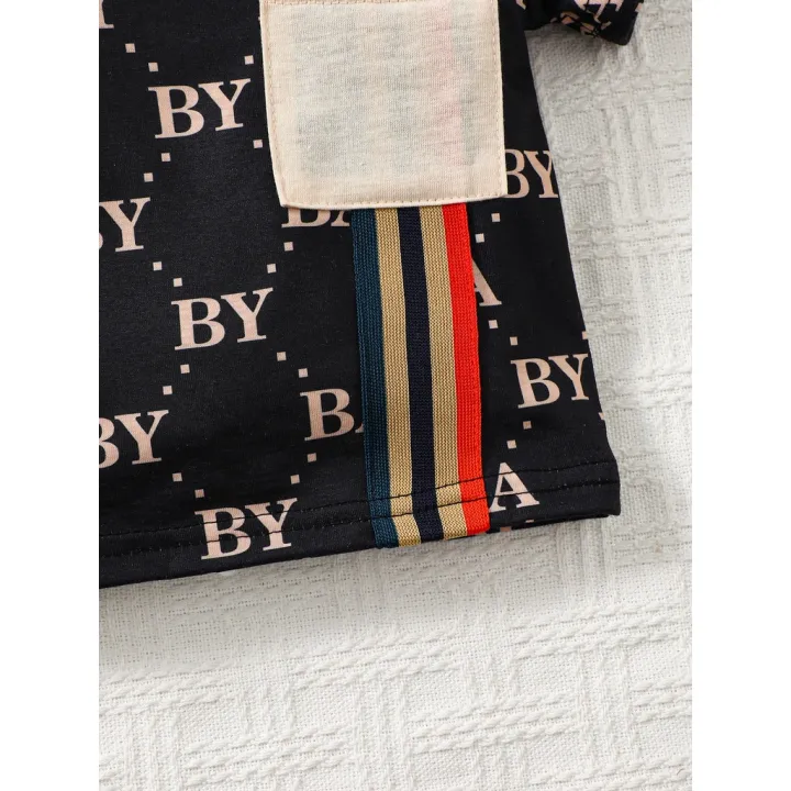 0-3%20Years%20Toddler%20Baby%20Boy%202pcs%20Clothing%20Set%20T-shirt%20Letter%20Short%20Sleeve%20Top%20with%20Shorts%20Light%20Luxury%20Style%20Photograph%20Outfit%20-%20Image%204