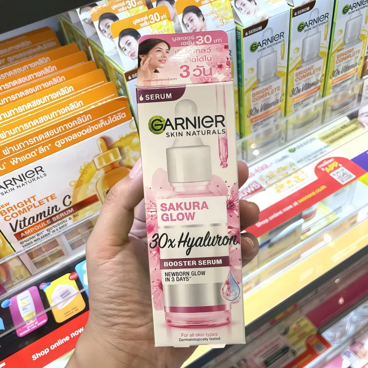Garnier%20Sakura%20Glow%2030X%20Hyaluron%20Booster%20Serum%2030ml%20Dark%20Circles%20and%20Roughness%20for%20Healthy-Looking,%20Glowing%20Skin%20-%20Image%202