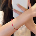 Chinese Style Lucky Red String Bracelet For Women Men Minimalist Handwoven Adjustable Blessing Bracelets Accessories Amulet . 
