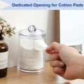 1/2 Pcs Makeup Organizer Round Clear Acrylic Makeup Organizer Makeup Cotton Pad Swab Holder Cotton Pad Organizer Box Makeup Pads.