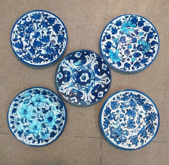 Blue Pottery Wall Hanging Plates........only one plate...Special Introductory Price  !!!!!!