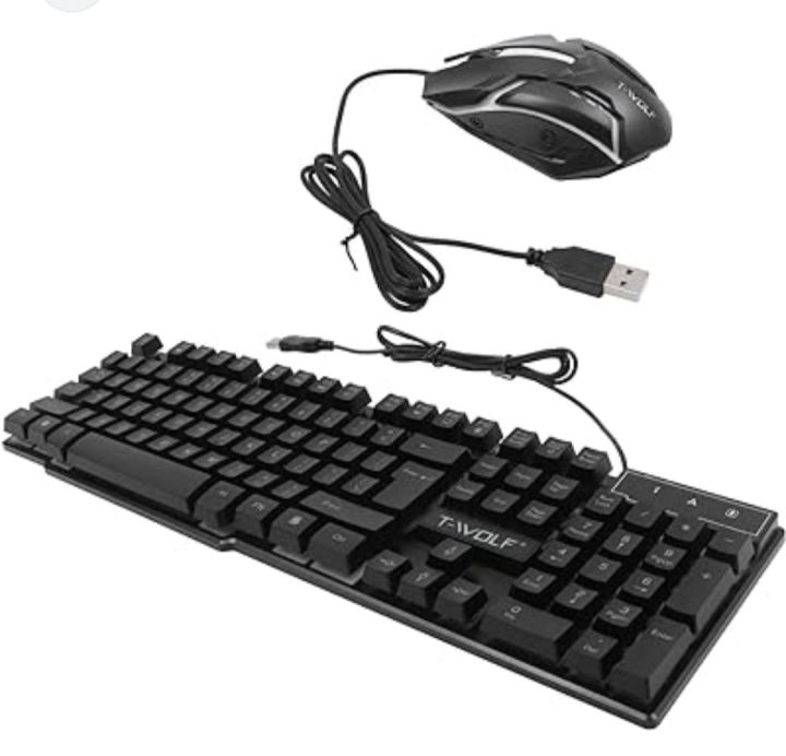T-Wolf Tf200 Wired Gaming Keyboard and Mouse Combo