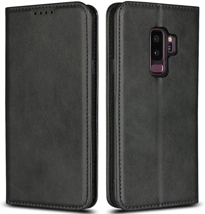 Samsung Galaxy S9 Plus Premium Leather Book Cover with Card Slots