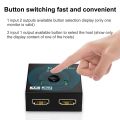 Bi Direction Switch HDTV 2.0 4K 30/60HZ HDTV Splitter Switcher 1x2 2x1 New Dual 2 Ports Adapter Converter Supports Ultra HD 4K. 