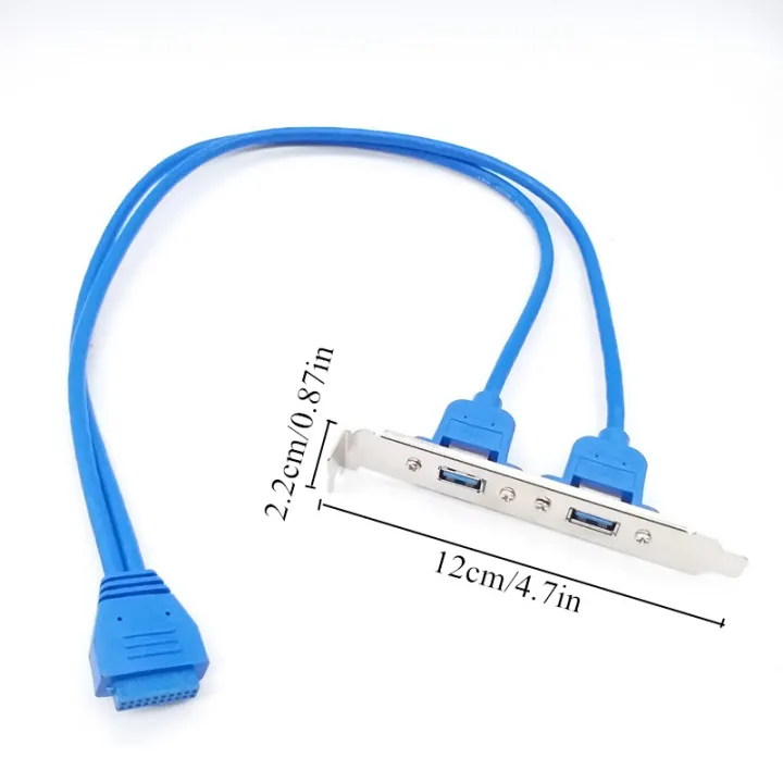 20-Pin%20Header%20Cable%20High%20Speed%20USB%203.0%20Back%20Panel%20Expansion%20Bracket%202%20Ports%20Motherboard%205Gbps%20Data%20Extension%20Cable%20-%20Image%202