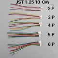 10pcs 100mm Mini Micro JST Connector Set 1.25mm Cable with 2/3/4/5/6 Pin Male Female Plug 2P/3P/4P/5P for Electronic Components.