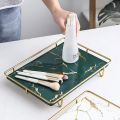 washroom wash storage rack cosmactic storage rack storage baskit desktop marble storage tray party cake tray dessert plate. 