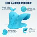 Eva Neck And Shoulder Relaxer, C-Shape Cervical Traction Device, Relax Spine Alignment, Chiropractic Pillow Stretcher Massager. 