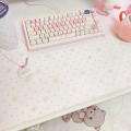 Cute Pink Polka Dot Pu Leather Mousepad Office Desk Mat Mouse Pad Computer Speed Type Carpet Mat Player Laptop Keyboard Cartoon. 