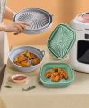 Foldable Air Fryer Silicone Liner Reusable Air Fryer Silicone Baking Tray Food Grade Silicone Air Fryer Mat. 
