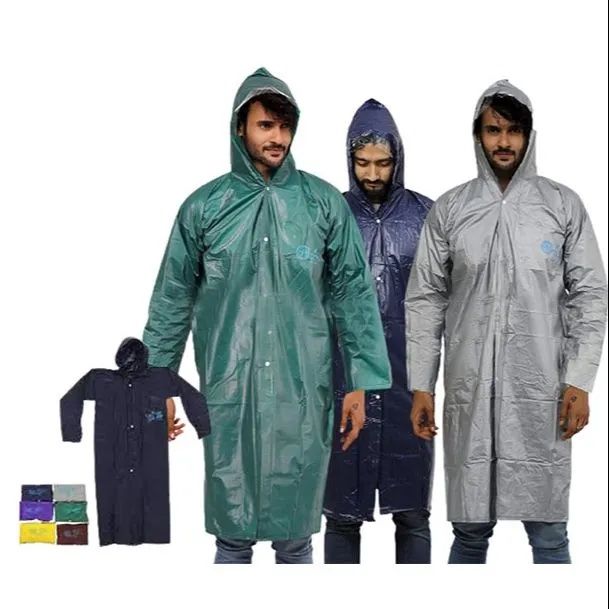 Waterproof PVC Raincoat for Men & Women – Lightweight & Durable
