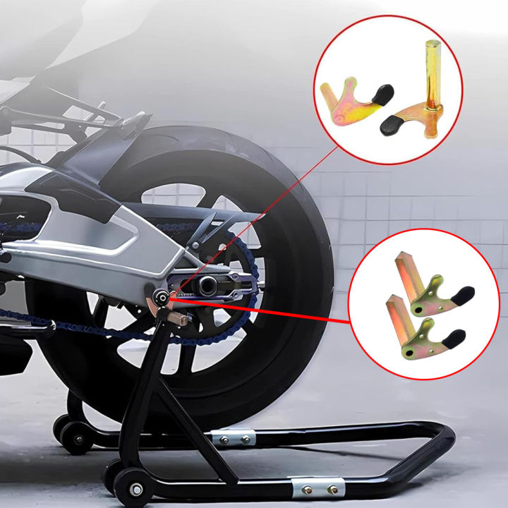 2pcs Motorcycle Rear Stand Attachment Heavy Duty Wheel Support Frame ...
