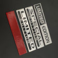 3D Metal Aluminium Silver Black Logo LIMITED EDITION Emblem Car Fender Badge Trunk Decal LIMITED EDITION Stikcer Accessories. 