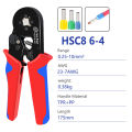 Crimping tool HSC8 6-4 0.25-10mm for ferrule tubular terminals ² 23-7AWG Ferrule Crimping Clamp Set Wire Head Electrician Tools. 