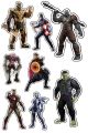 Marvel DC Marvel A5 uncut sticker, Avengers Spider-Man sticker Iron Man , Captain America. 