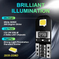 10X Car 5W5 Bulb T10 W5W LED Signal Light Canbus 12V 6000K Auto Claerance Wedge Side Reverse Lamps 2835 2SMD White No Error. 