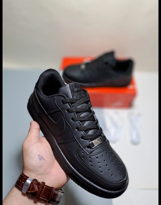 Nike Air Force 1 Triple Black | Premium Quality | AF1 Black Colour | Free Keychain And Socks | Very light weight |For Both Men And Women