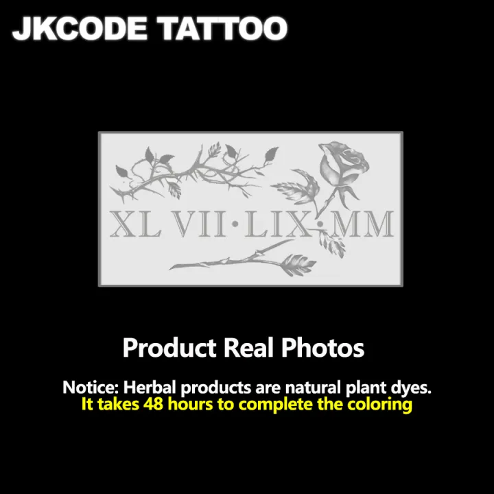 Waterproof%20Semi-permanent%20Tattoos,Thorn%20Rose,%20Roman%20Numeral%20Temporary%20Tattoos,Botanical,%20Wrist%20Tattoos,Lasts%201-2%20Weeks%20-%20Image%205