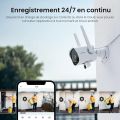 Outdoor Surveillance Camera with WiFi, Data Protection Area, Two-Way Audio, IP66 Waterproof Security Camera, SD Card Slot, Remote Access, RTSP & ONVIF Support, 1080P HD Night Vision, Alexa Compatible, Aluminium Alloy Build, 2.4 GHz WiFi for Home Security. 