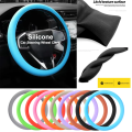 Silicone Car Steering Wheel Cover Elastic Protetive Cover Multi Color Auto interior Silica Gel Decoration Covers For Men Women. 