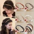 Simplicity Leather Narrow Edge Headband for Women Elegant Simple Face Wash Headband Fashion Girls Hair Band Hair Accessories. 