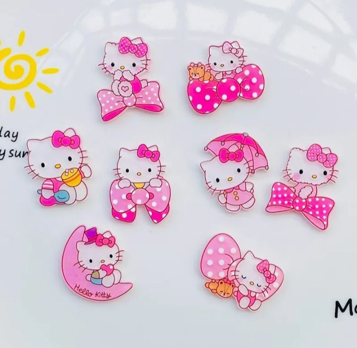 5 pcs / set Random color cute kawai hello kitty hair pins for girls,  hair clips for baby girls, Korean hair accessories for girls