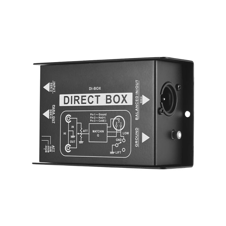 Isolate Di Box Professional Single Channel Passive DI-Box Direct Injection Box ...